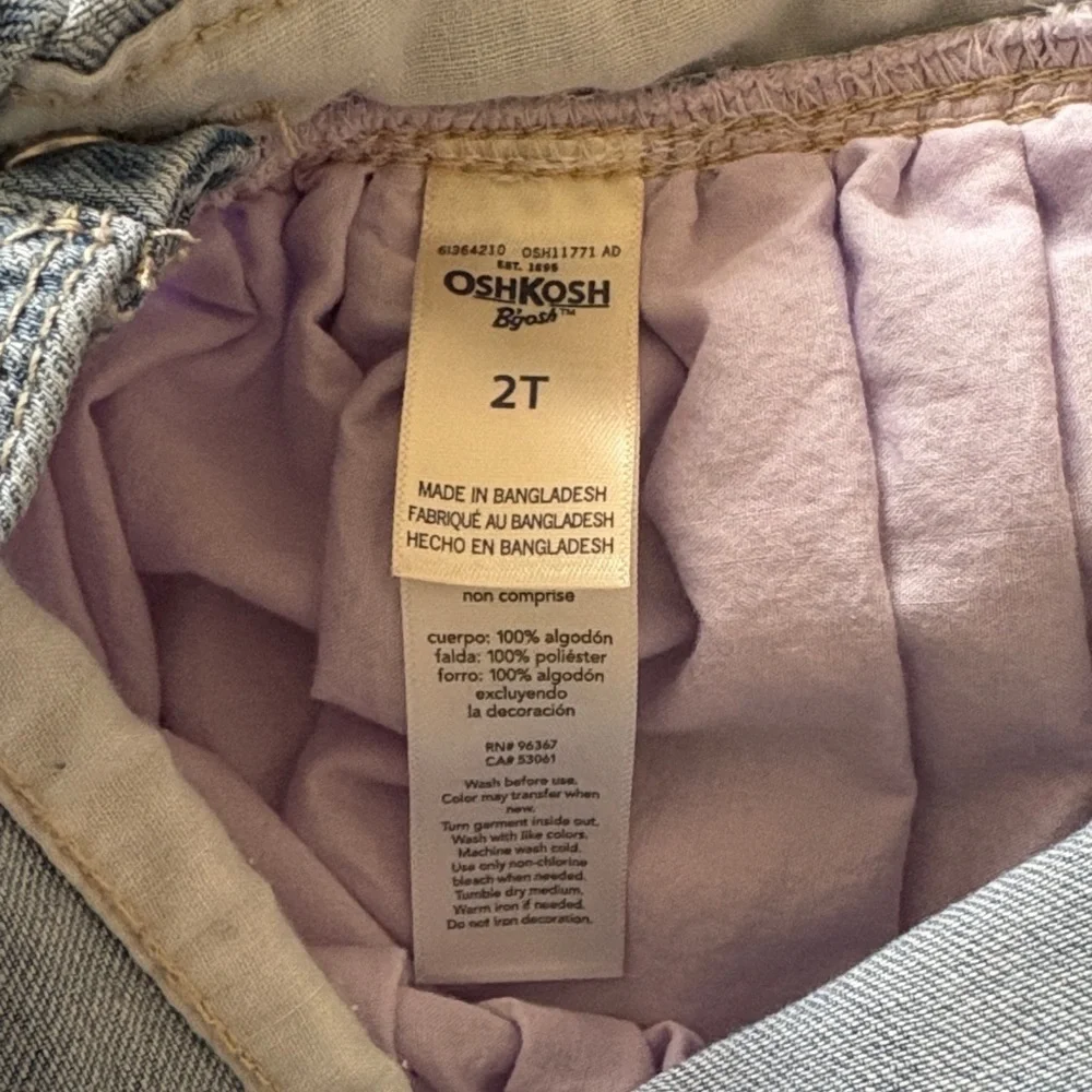 OshKosh B’gosh Denim and Lavender Unison Tulle Kids Dress Gently Loved 2t